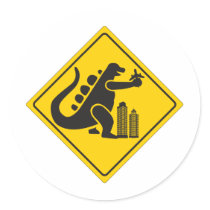 Monster Crossing stickers by glenndesigns Monster Crossing stickers