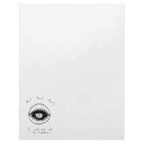 Monster face cute fun ink drawing silly art sketch personalized letterhead