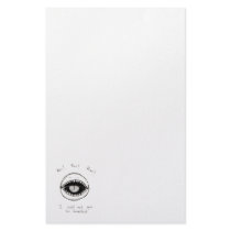Monster face cute fun ink drawing silly art sketch customized stationery