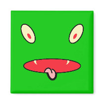 monster face refrigerator magnet