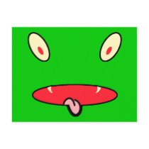 monster face post card