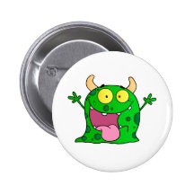 Monster Funny Comic Drawing Cartoon Cute Happy Buttons