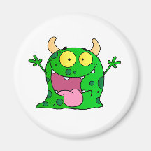Monster Funny Comic Drawing Cartoon Cute Happy Fridge Magnet