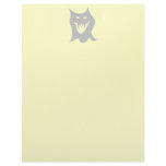 Monster Ghost Cartoon in Gray. Personalized Letterhead