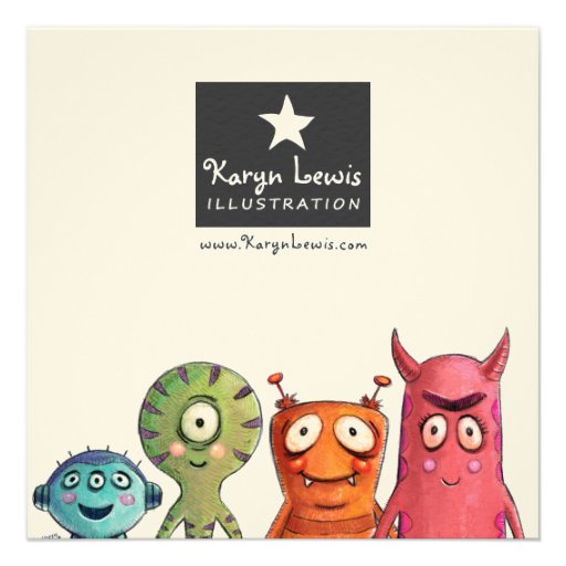 Monster Halloween Party Invitations