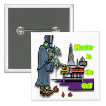 Monster in the Gulf Pinback Buttons