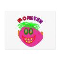 Monster Kids Gifts "Adorable Pink Monster Art" postcards