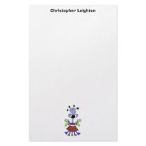 Monster Mash · Blue Four-Eyed Monster Stationery Paper