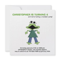 Monster Mash · Green Froggy Monster Invites