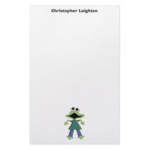 Monster Mash · Green Froggy Monster Stationery Design