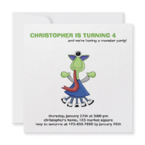 Monster Mash · Green One-Eyed Monster Invite