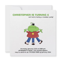 Monster Mash · Green One-Eyed Monster Invite