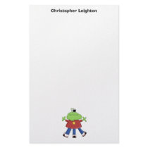 Monster Mash · Green One-Eyed Monster Custom Stationery