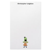 Monster Mash · Green One-Eyed Monster Stationery Design