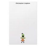 Monster Mash · Green One-Eyed Monster Stationery Design