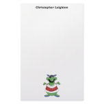Monster Mash · Green Screw-Eyed Monster Personalized Stationery
