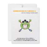 Monster Mash · Green Three-Eyed Monster invitations
