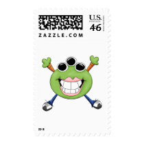 Monster Mash · Green Three-Eyed Monster postage by CSCountryCuties Monster Mash · Green Three-Eyed Monster postage