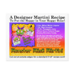 Monster Mash Halloween Martini Recipe Postcard