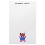 Monster Mash · Pink &amp; Red Monster Personalized Stationery
