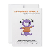 Monster Mash · Purple Monster Invitation