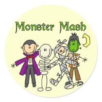 Monster Mash T-shirts and Gifts stickers by stick_figures Monster Mash T-shirts and Gifts stickers