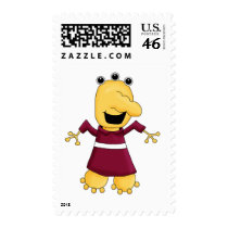 Monster Mash · Yellow Three-Eyed Monster postage by CSCountryCuties Monster Mash · Yellow Three-Eyed Monster postage