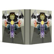 Monster on a Motorcycle Notebook binders by dooni_notebooks Monster on a Motorcycle Notebook binders