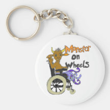 Monster on wheels key chain