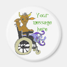 Monster on wheels -- your message refrigerator magnet