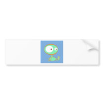 Monster orange/green bumper sticker