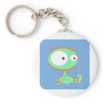 Monster orange/green keychain