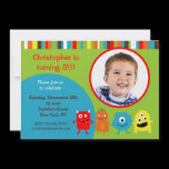 Monster Photo Birthday Party Invitations