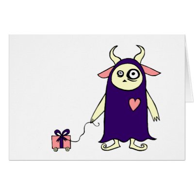 Monster Present Card by QueenHare