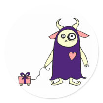 Monster Present stickers by QueenHare Monster Present stickers