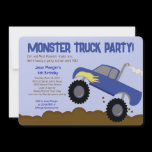 MONSTER TRUCK 5x7 Birthday Invitations