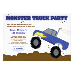 MONSTER TRUCK 5x7 Birthday Invitations