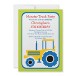 Monster truck Birthday Party for boys Personalized Invitations