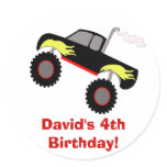Monster Truck Birthday Personalized Sticker