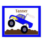 Monster Truck (Blue) Customized Nursery Art Print