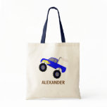 MONSTER TRUCK CANVAS TRUCK TOTE BAG