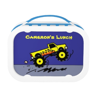 Monster Truck Lovers Personalized Boys Lunch Box