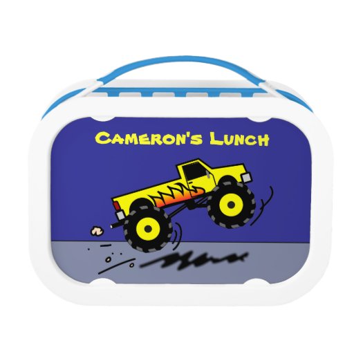 Monster Truck Lovers Personalized Boys Lunch Box Zazzle