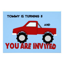 Monster Truck Party Invitation