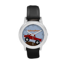 Monster Truck Personalized Wristwatch at Zazzle