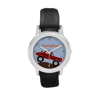 Monster Truck Personalized Wristwatch
