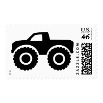Monster truck postage stamps