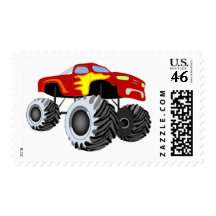 Monster Truck Postage Stamp