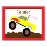 Monster Truck (Red) Customized Nursery Art Print