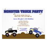 MONSTER TRUCKS 5x7 Birthday Invitations